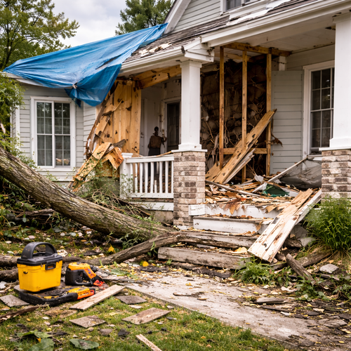 construction storm damage